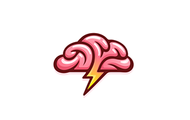 Brain Cloud Bolt (Brainstorm) Logo - LOGOS design by 7gone