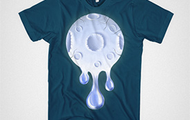 Melting Moon T-Shirt Illustration - PRINT design by 7gone