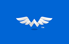 Letter W + Wings Logo - LOGOS design by 7gone